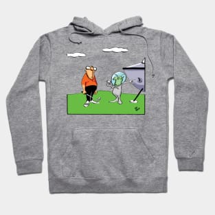 Funny Spectickles Alien Golf Cartoon Humor Hoodie